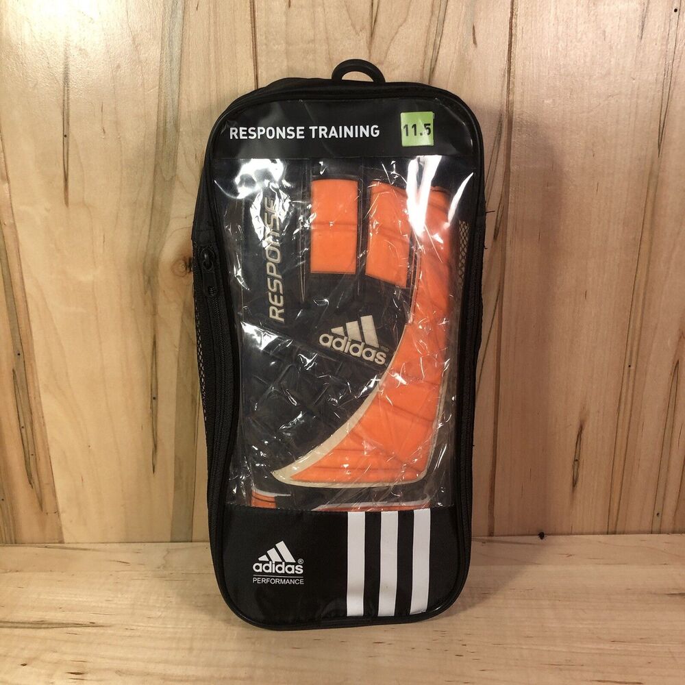 RARE 2010 Adidas Response Training Orange Goalkeeper Gloves Size 11.5 VHTF
